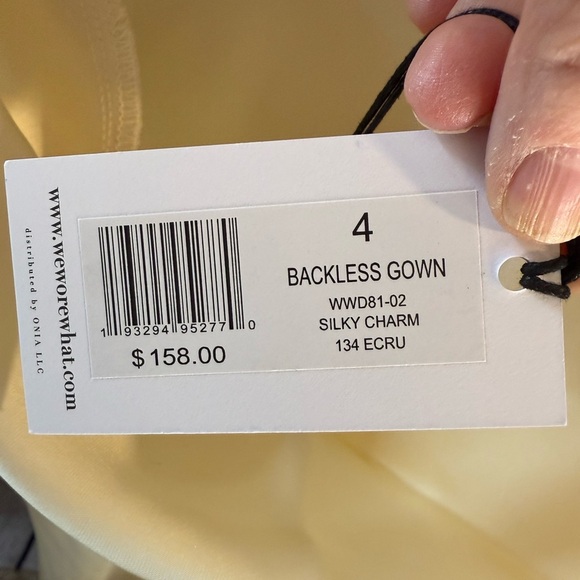 Elegant Cream Long Sleeve Dress - Picture 4 of 4